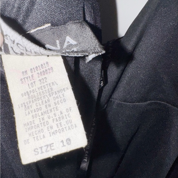 VTG Y2K Arianna By Rachel Kaye Dress Sz 10 Velvet Velore Black Maxi Dress 240029 - Picture 8 of 10